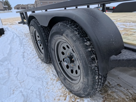 New 2026 HTC 7 x 16 Tandem Axle Utility Trailer with 4 Hole Load Securement Options ,7000 lb. GVWR