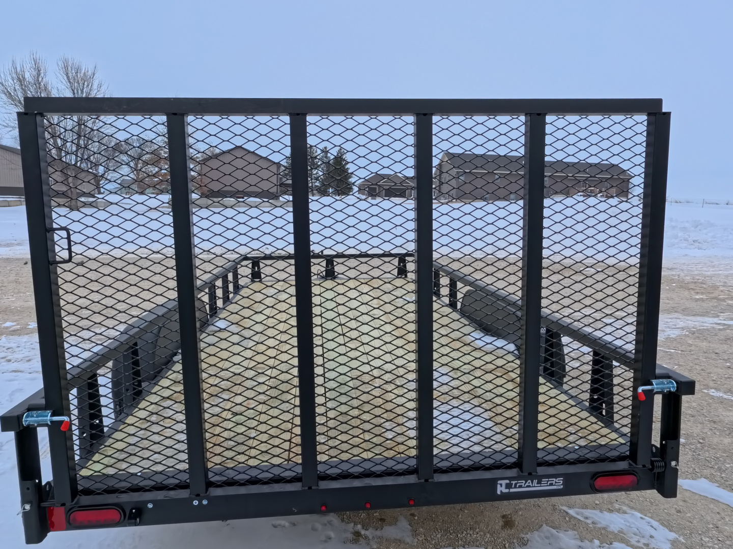 New 2026 HTC 7 x 16 Tandem Axle Utility Trailer with 4 Hole Load Securement Options ,7000 lb. GVWR