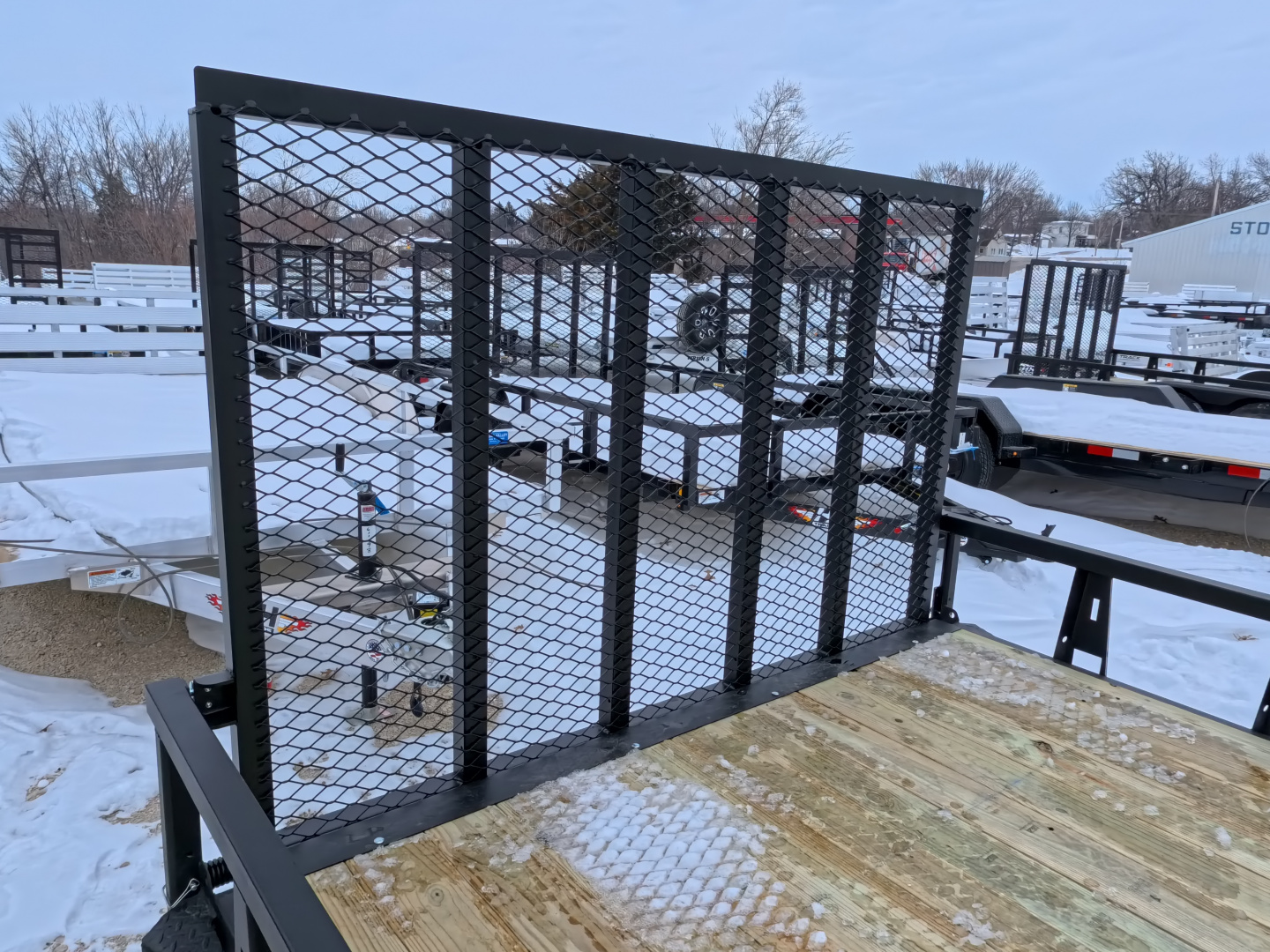 New 2026 HTC 7 x 16 Tandem Axle Utility Trailer with 4 Hole Load Securement Options ,7000 lb. GVWR