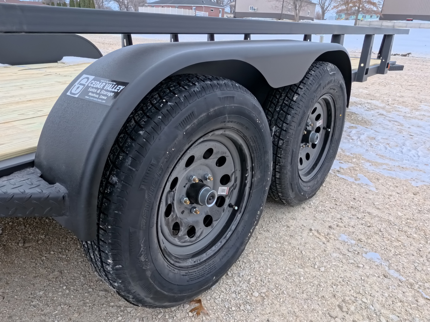 New 2026 HTC 7 x 16 Tandem Axle Utility Trailer with 4 Hole Load Securement Options ,7000 lb. GVWR