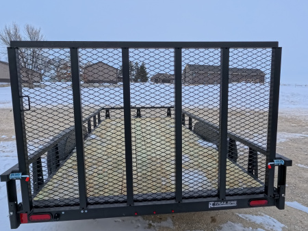 New 2026 HTC 7 x 16 Tandem Axle Utility Trailer with 4 Hole Load Securement Options ,7000 lb. GVWR