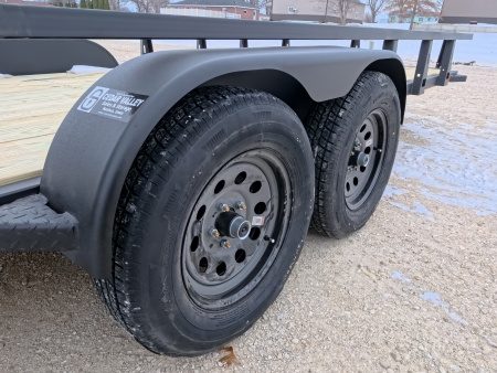 New 2026 HTC 7 x 16 Tandem Axle Utility Trailer with 4 Hole Load Securement Options ,7000 lb. GVWR