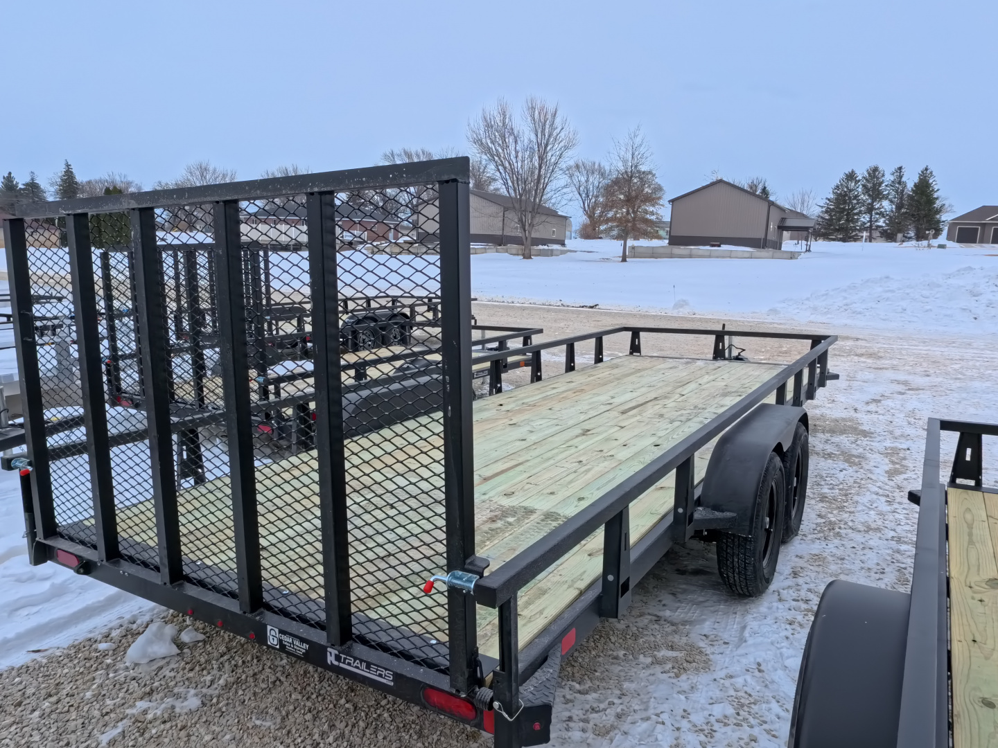 New 2026 HTC 7 x 20 Tandem Axle Steel Utility with 7,000 lb. GVWR and 4 Hole Anchor System Side Rail