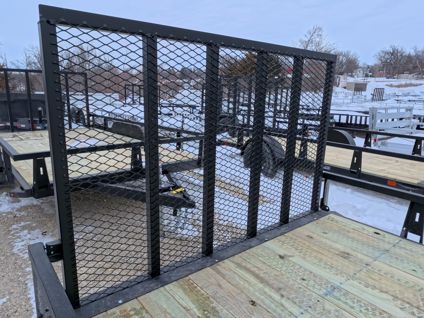 New 2026 HTC 7 x 20 Tandem Axle Steel Utility with 7,000 lb. GVWR and 4 Hole Anchor System Side Rail