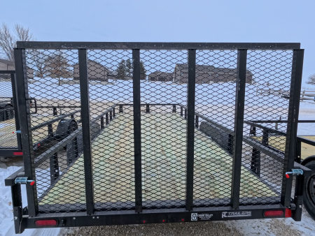 New 2026 HTC 7 x 20 Tandem Axle Steel Utility with 7,000 lb. GVWR and 4 Hole Anchor System Side Rail