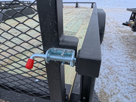 New 2026 HTC 7 x 20 Tandem Axle Steel Utility with 7,000 lb. GVWR and 4 Hole Anchor System Side Rail