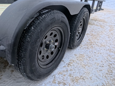 New 2026 HTC 7 x 20 Tandem Axle Steel Utility with 7,000 lb. GVWR and 4 Hole Anchor System Side Rail