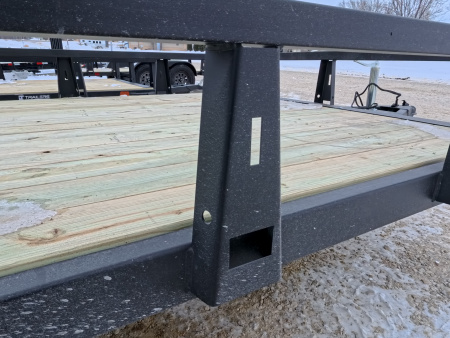 New 2026 HTC 7 x 20 Tandem Axle Steel Utility with 7,000 lb. GVWR and 4 Hole Anchor System Side Rail