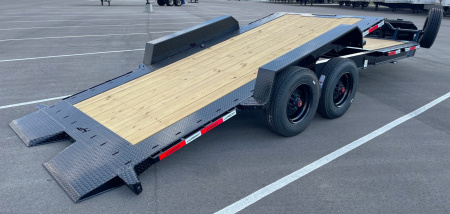 New Horizon HET 22'x 82" Gravity Tilt Equipment Trailer 21,000 GVWR, Spare