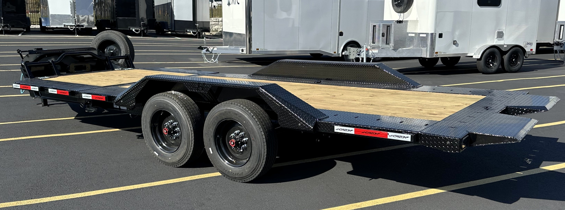 New Horizon 102"W x 22'L Tilt Deck Equipment Trailer 21,000LB, 10K Axles, 17.5" Tires, Spare