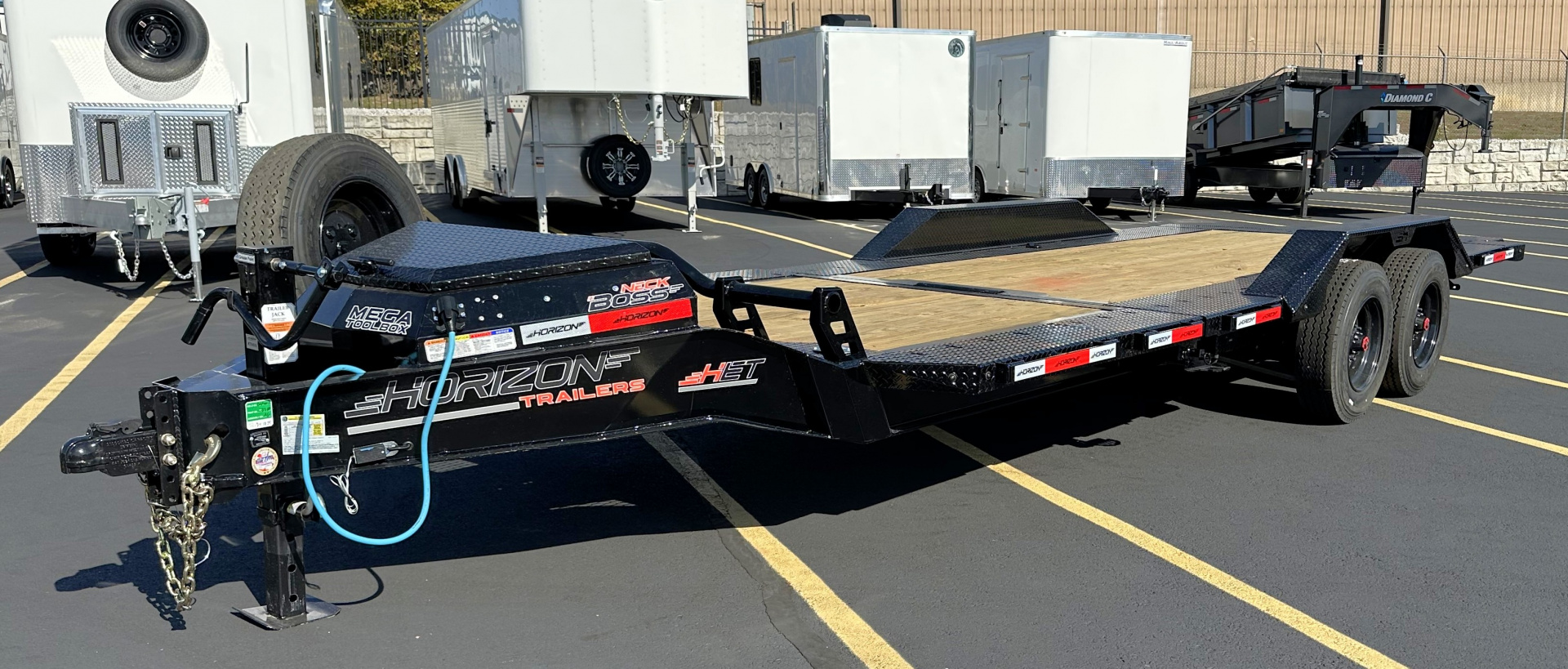 New Horizon 102"W x 22'L Tilt Deck Equipment Trailer 21,000LB, 10K Axles, 17.5" Tires, Spare