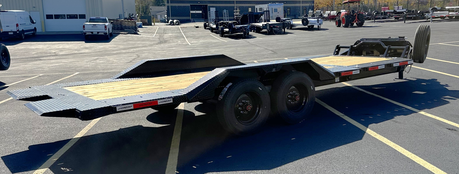 New Horizon 102"W x 22'L Tilt Deck Equipment Trailer 21,000LB, 10K Axles, 17.5" Tires, Spare