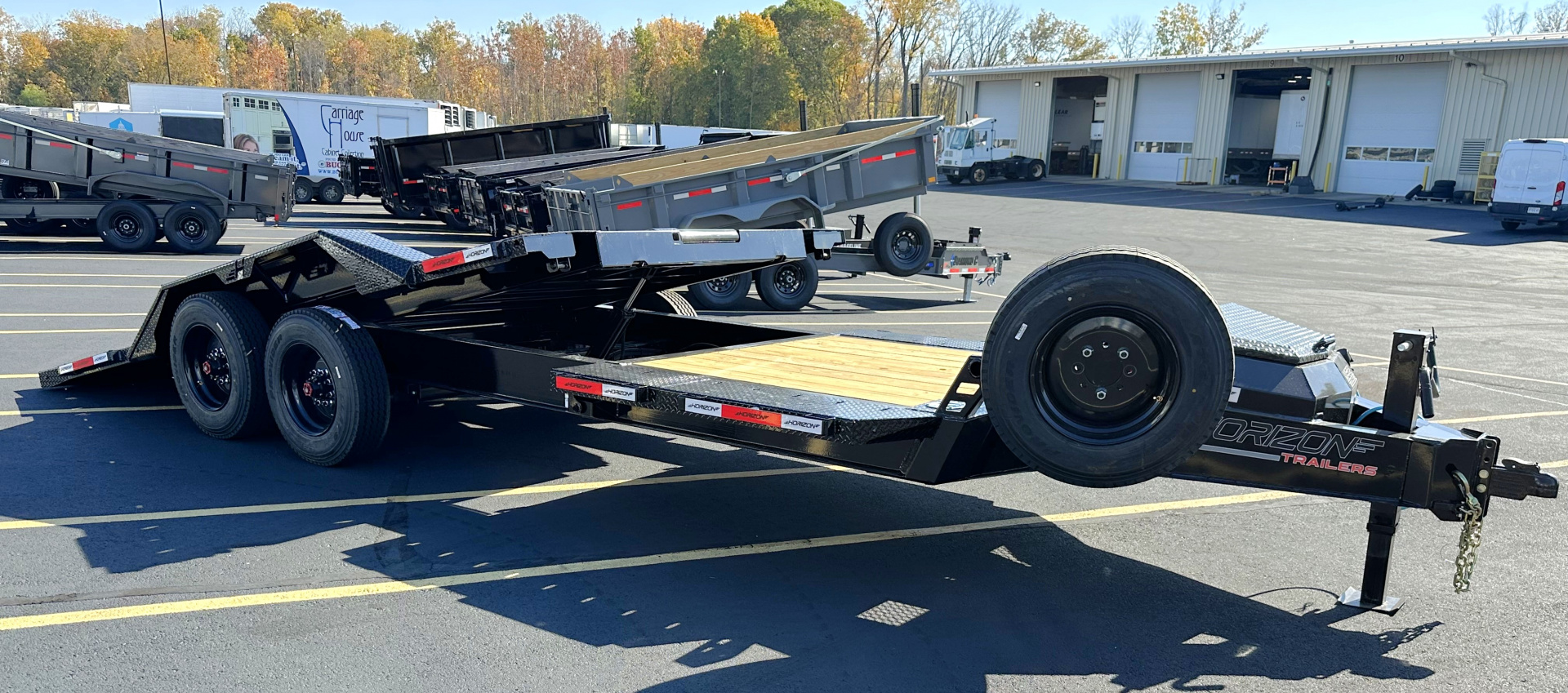 New Horizon 102"W x 22'L Tilt Deck Equipment Trailer 21,000LB, 10K Axles, 17.5" Tires, Spare