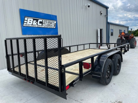 New 2026 DAVIDSON 83X16 (2)TANDEM AXLE PIPE TOP UTILITY W/36" GATE, DOVETAIL