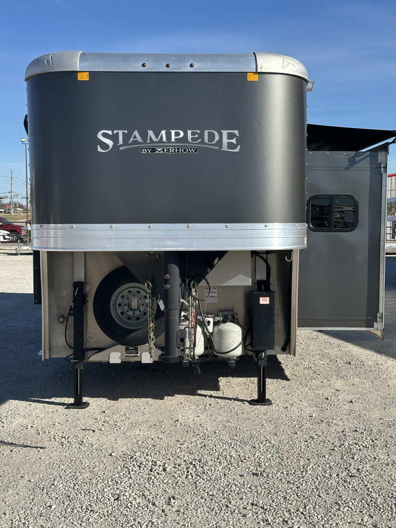 Used 2023 Merhow 3 Horse Living Quarters Stampede Horse Trailer