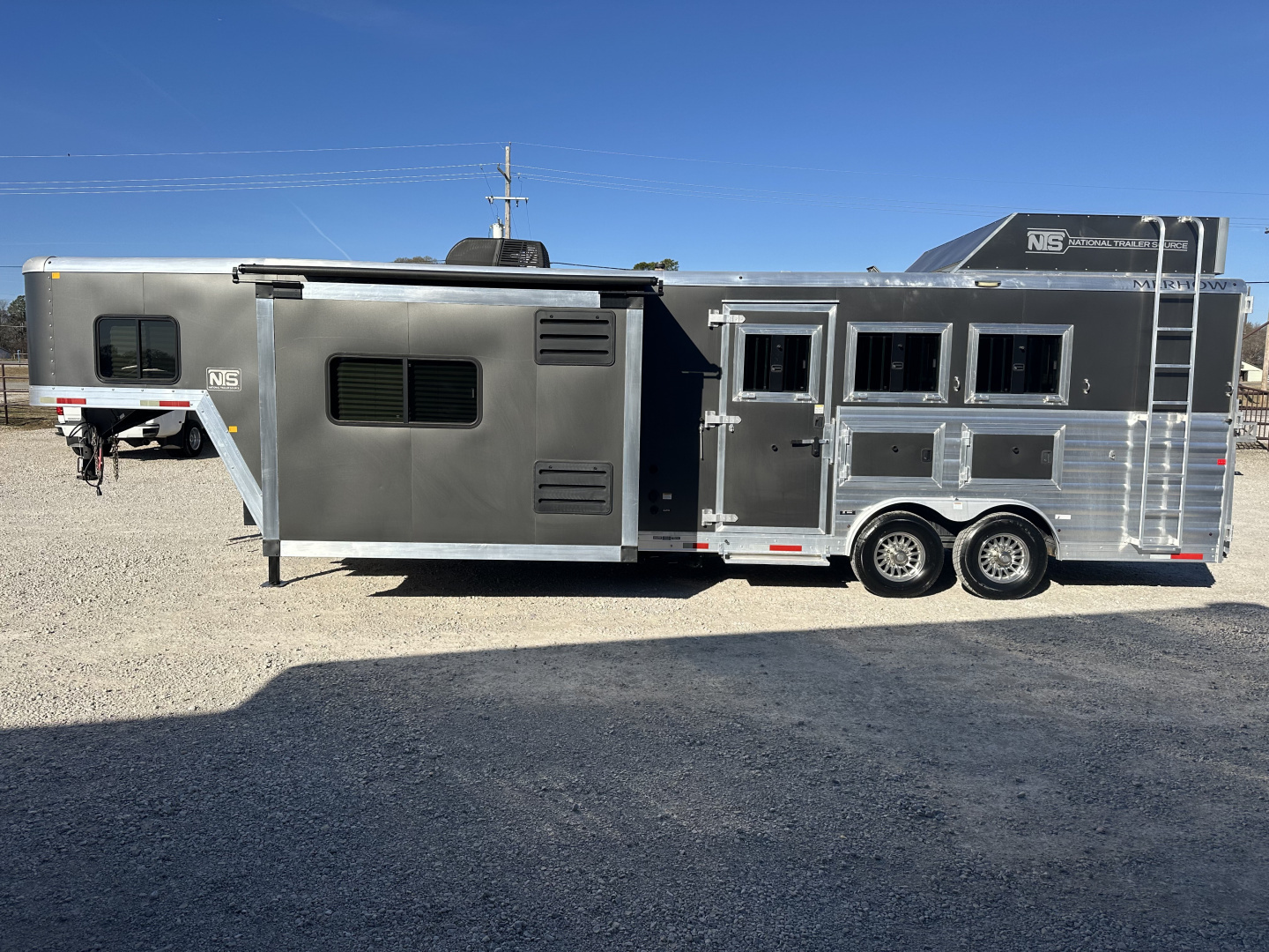 Used 2023 Merhow 3 Horse Living Quarters Stampede Horse Trailer
