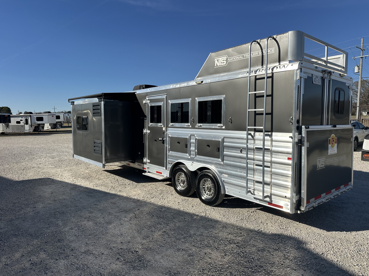 Used 2023 Merhow 3 Horse Living Quarters Stampede Horse Trailer
