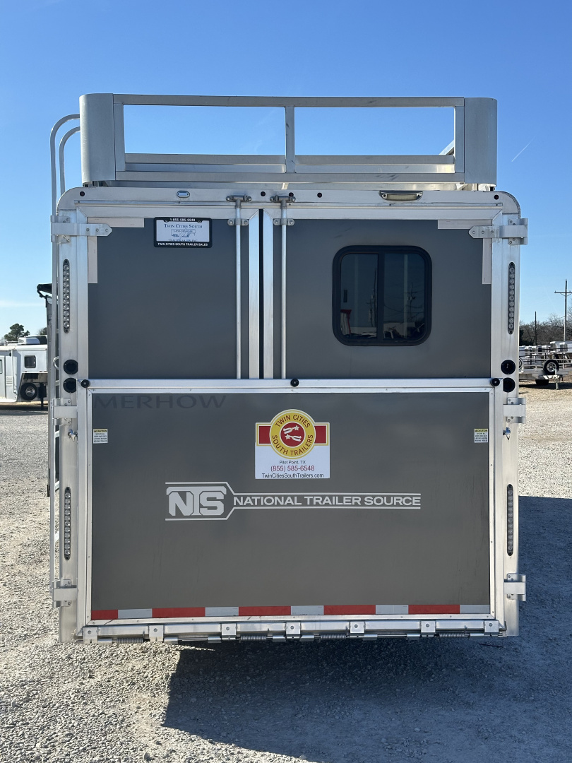 Used 2023 Merhow 3 Horse Living Quarters Stampede Horse Trailer