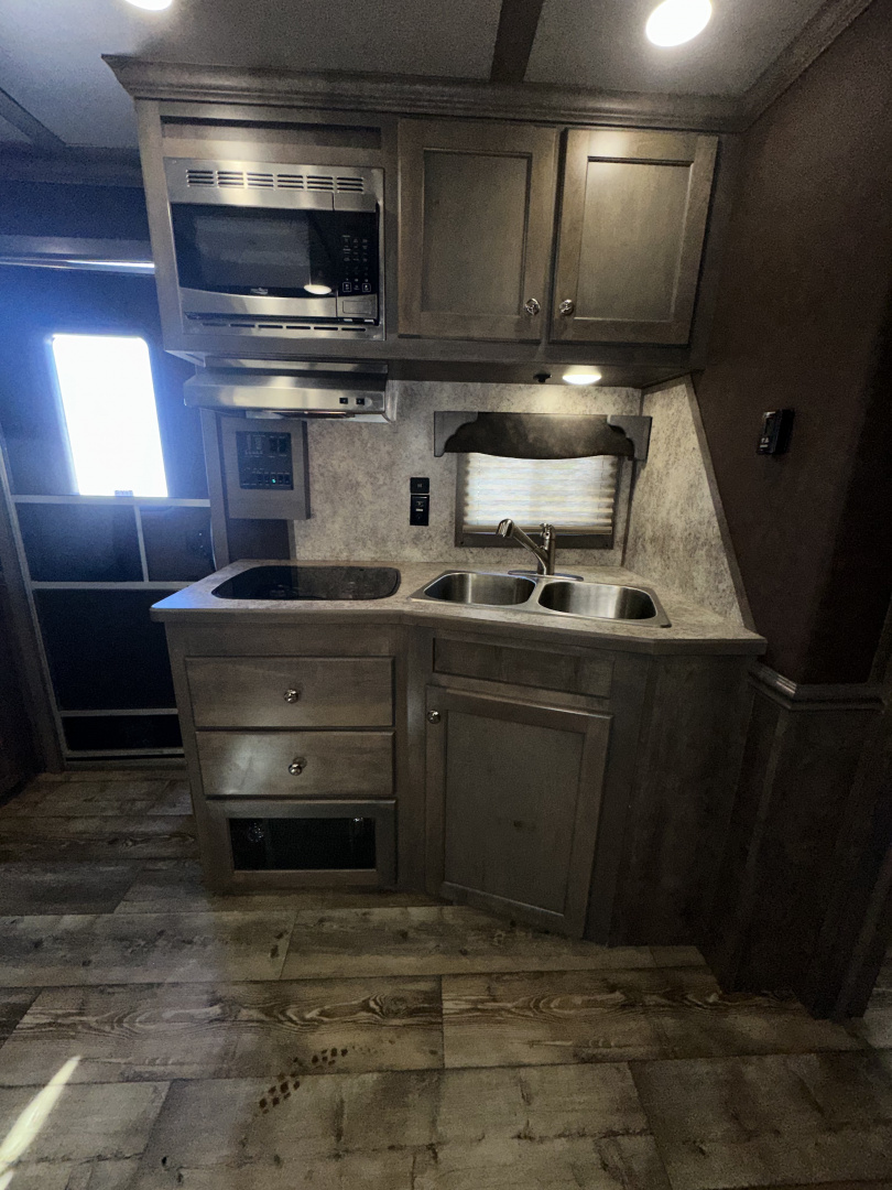 Used 2023 Merhow 3 Horse Living Quarters Stampede Horse Trailer