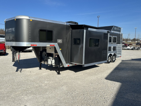 Used 2023 Merhow 3 Horse Living Quarters Stampede Horse Trailer