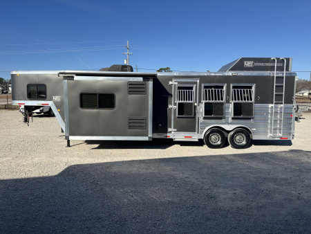 Used 2023 Merhow 3 Horse Living Quarters Stampede Horse Trailer