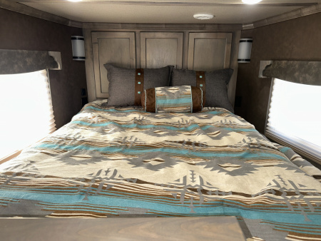 Used 2023 Merhow 3 Horse Living Quarters Stampede Horse Trailer