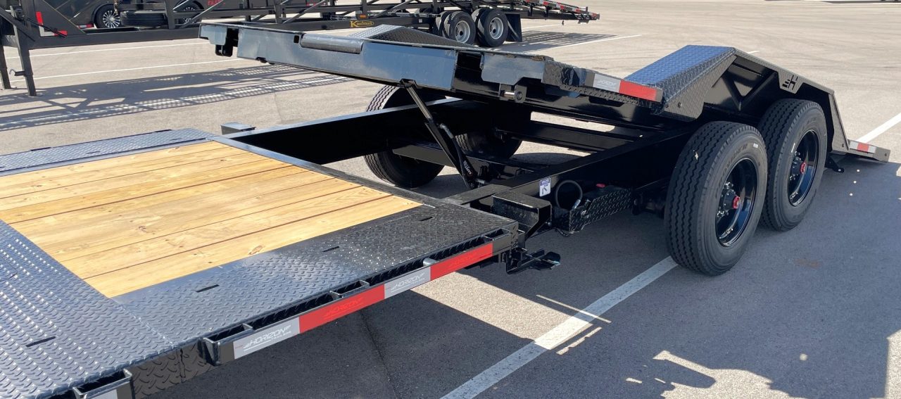 New Horizon HET 24'x102" Gooseneck Gravity Tilt Equipment Trailer 21,000 GVWR Drive Over Fenders