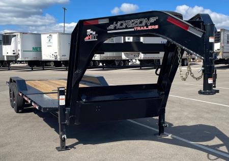 New Horizon HET 24'x102" Gooseneck Gravity Tilt Equipment Trailer 21,000 GVWR Drive Over Fenders
