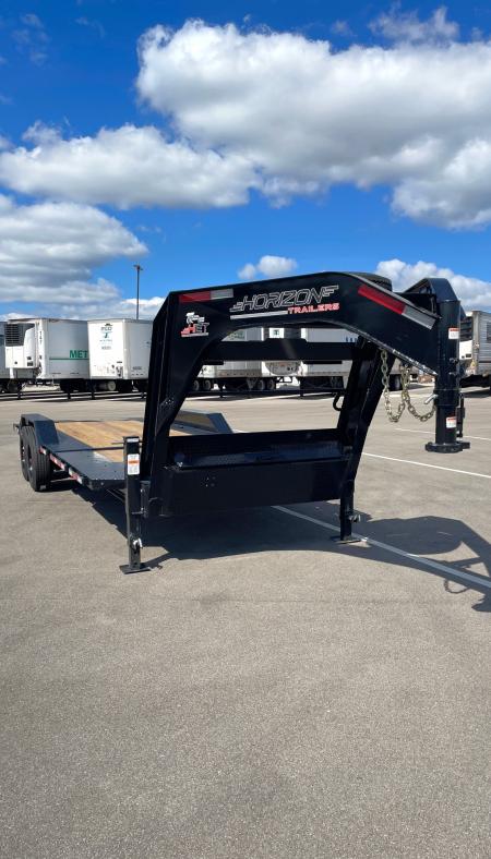 New Horizon HET 24'x102" Gooseneck Gravity Tilt Equipment Trailer 21,000 GVWR Drive Over Fenders