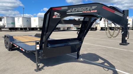 New Horizon HET 24'x102" Gooseneck Gravity Tilt Equipment Trailer 21,000 GVWR Drive Over Fenders