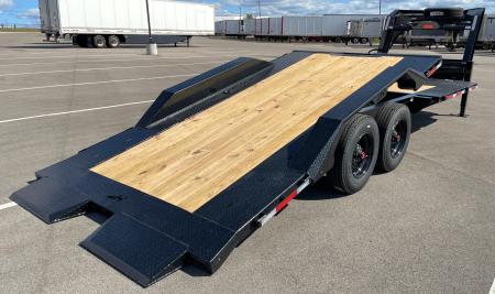 New Horizon HET 24'x102" Gooseneck Gravity Tilt Equipment Trailer 21,000 GVWR Drive Over Fenders