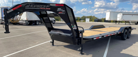 New Horizon HET 24'x102" Gooseneck Gravity Tilt Equipment Trailer 22,400 GVWR Drive Over Fenders