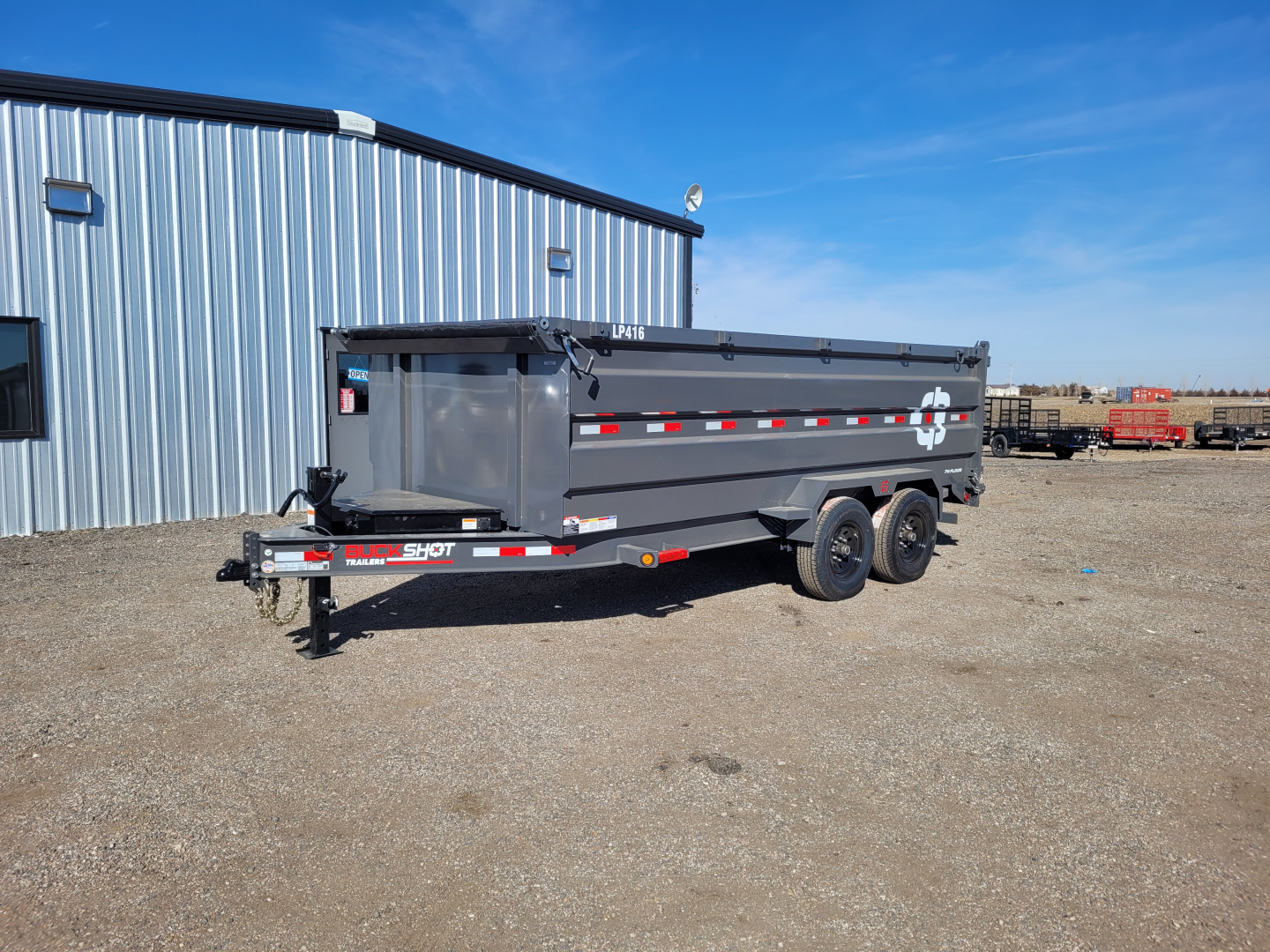 New 2026 Buckshot 83"x16' BP Dump Trailer W/4' Sides