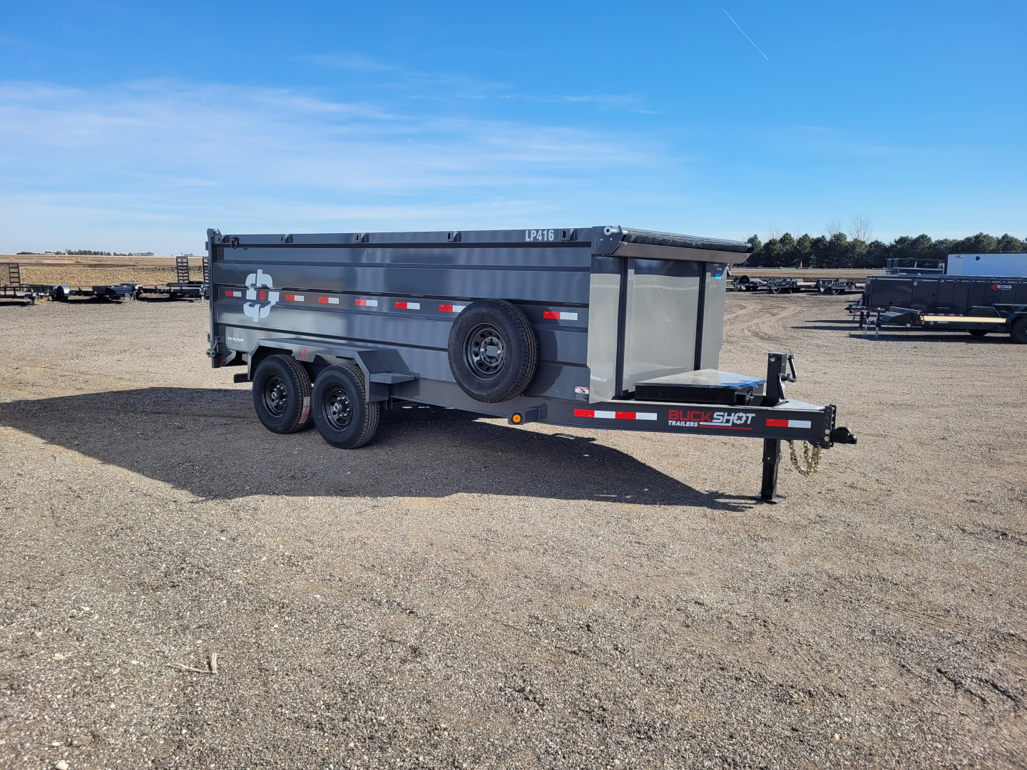New 2026 Buckshot 83"x16' BP Dump Trailer W/4' Sides
