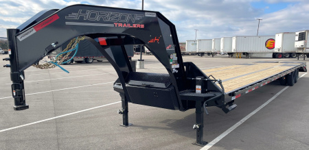 New Horizon 40' FHZ 25.9K 102" Gooseneck Hotshot Flatbed Trailer: Mountain Ramps, Spare