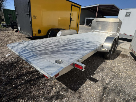 Used 2026 Aluma 18' OPEN CAR HAULER Utility Trailer TILT TRAILER WITH ROCKSHIELD & MATCHING SPARE