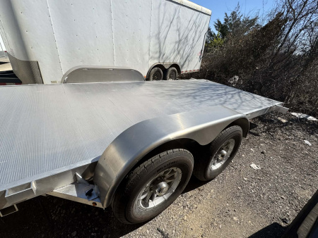 Used 2026 Aluma 18' OPEN CAR HAULER Utility Trailer TILT TRAILER WITH ROCKSHIELD & MATCHING SPARE
