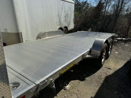 Used 2026 Aluma 18' OPEN CAR HAULER Utility Trailer TILT TRAILER WITH ROCKSHIELD & MATCHING SPARE