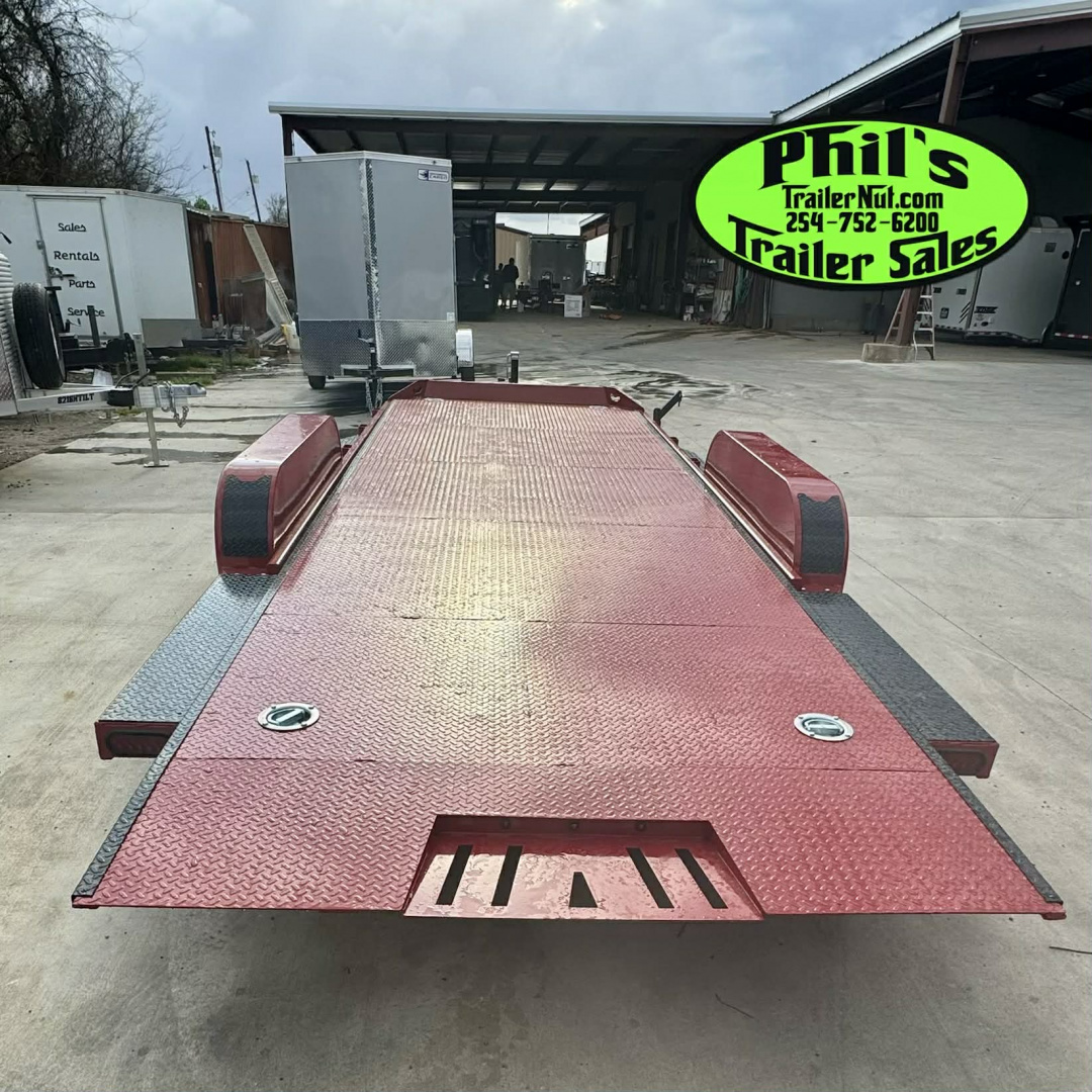 New Iron Bull 83X20 TILT TRAILER OPEN CAR HAULER STEEL DECK Equipment Trailer TILT TRAILER 5200 LB AXLES
