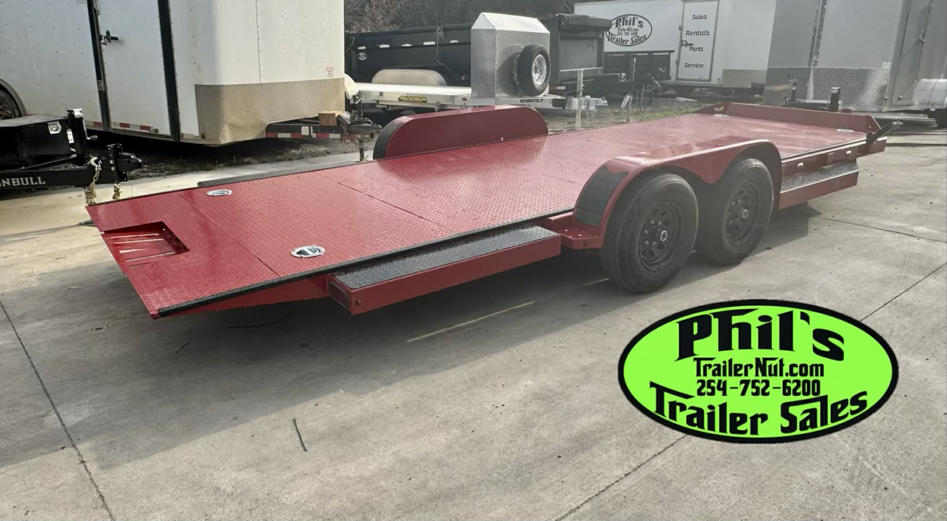 New Iron Bull 83X20 TILT TRAILER OPEN CAR HAULER STEEL DECK Equipment Trailer TILT TRAILER 5200 LB AXLES