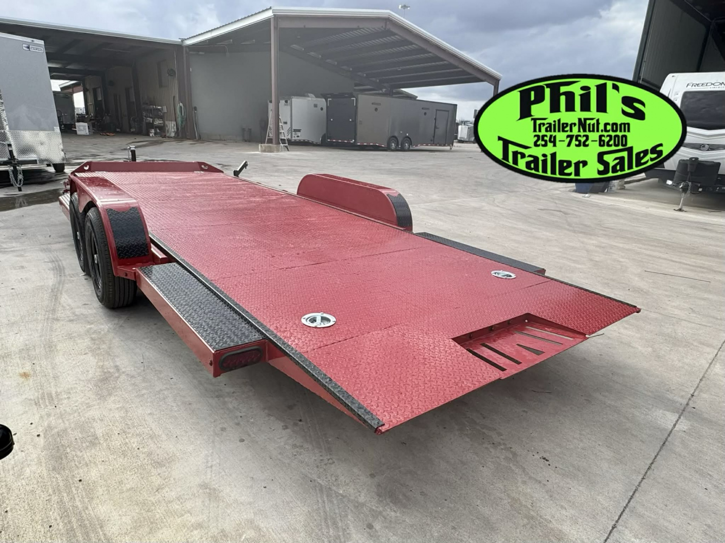 New Iron Bull 83X20 TILT TRAILER OPEN CAR HAULER STEEL DECK Equipment Trailer TILT TRAILER 5200 LB AXLES