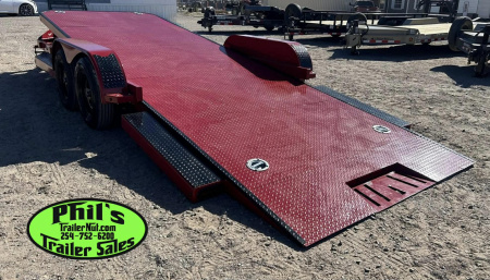 New Iron Bull 83X20 TILT TRAILER OPEN CAR HAULER STEEL DECK Equipment Trailer TILT TRAILER 5200 LB AXLES