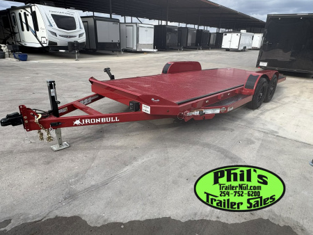 New Iron Bull 83X20 TILT TRAILER OPEN CAR HAULER STEEL DECK Equipment Trailer TILT TRAILER 5200 LB AXLES