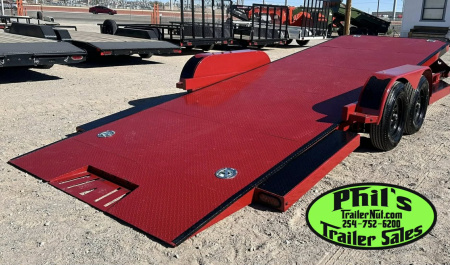 New Iron Bull 83X20 TILT TRAILER OPEN CAR HAULER STEEL DECK Equipment Trailer TILT TRAILER 5200 LB AXLES