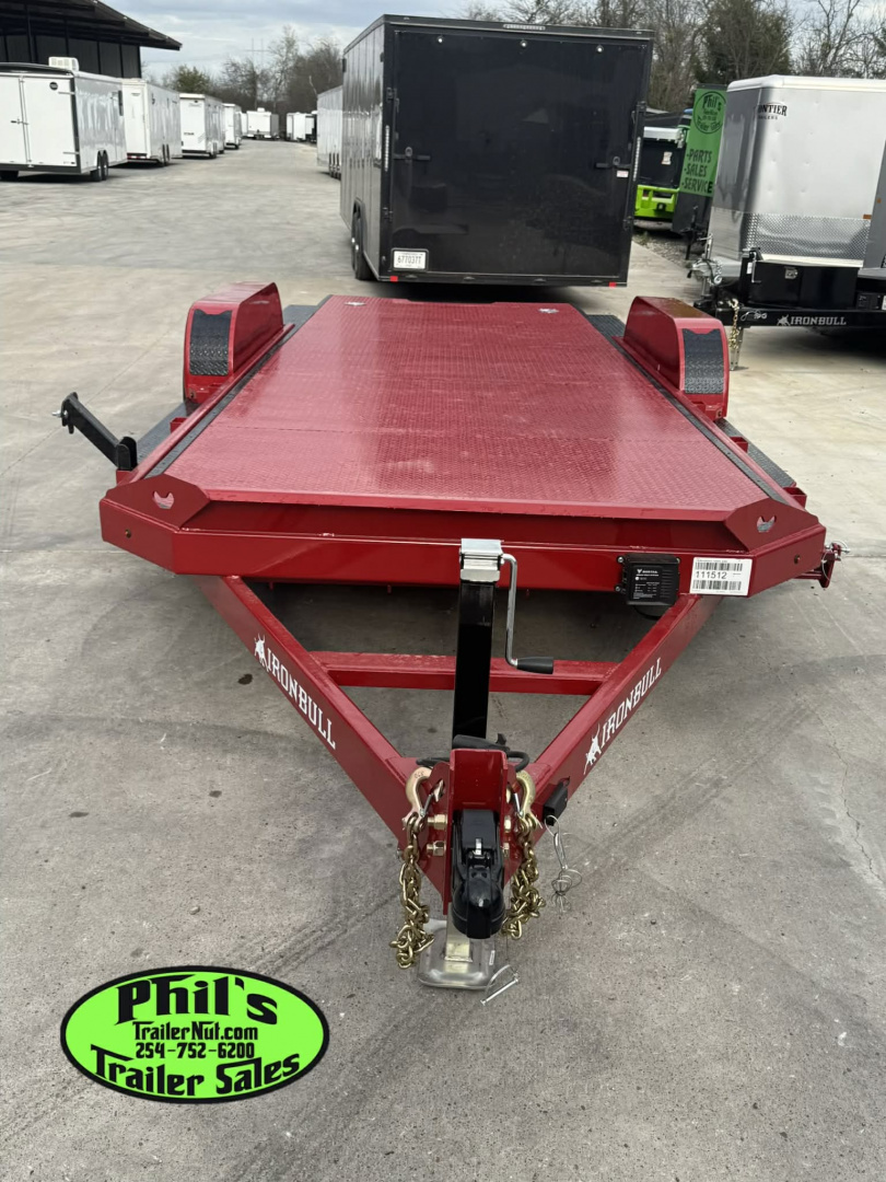 New Iron Bull 83X22 TILT TRAILER OPEN CAR HAULER STEEL DECK Equipment Trailer 5200 LB AXLES