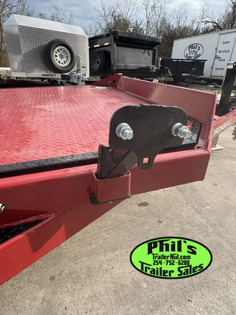 New Iron Bull 83X22 TILT TRAILER OPEN CAR HAULER STEEL DECK Equipment Trailer 5200 LB AXLES