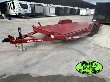 New Iron Bull 83X22 TILT TRAILER OPEN CAR HAULER STEEL DECK Equipment Trailer 5200 LB AXLES