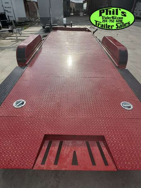 New Iron Bull 83X22 TILT TRAILER OPEN CAR HAULER STEEL DECK Equipment Trailer 5200 LB AXLES