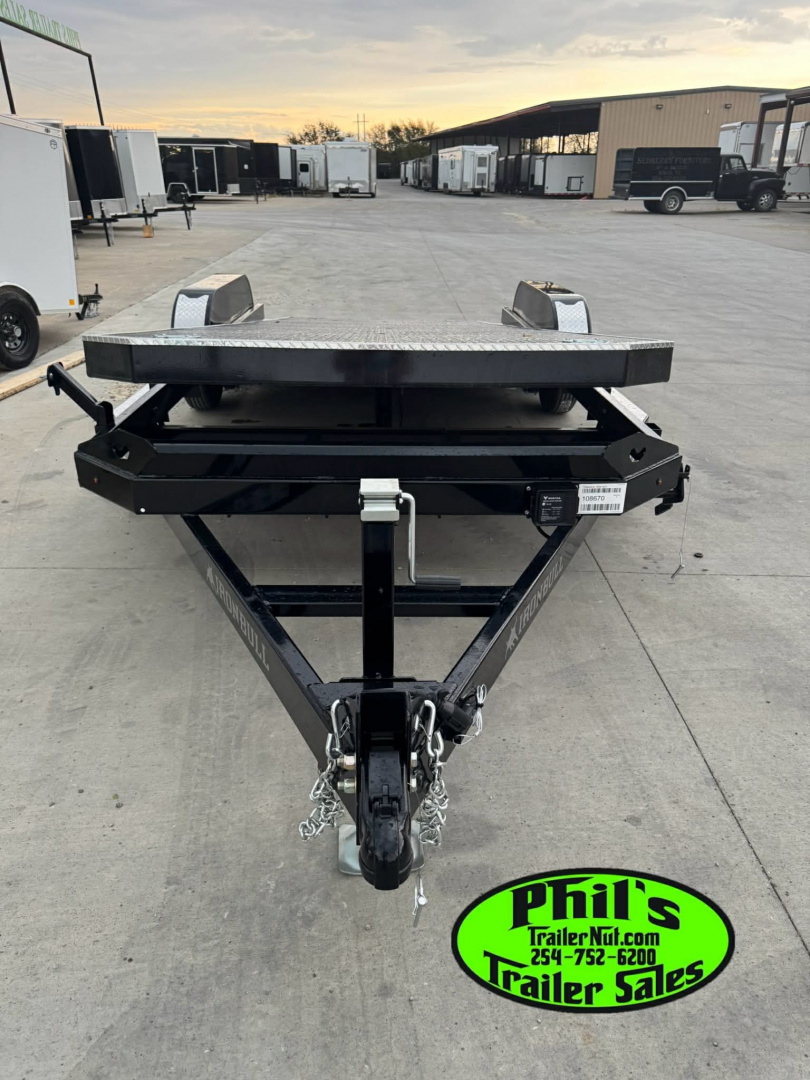 New Iron Bull 83X20 TILT TRAILER OPEN CAR HAULER STEEL DECK Equipment Trailer TILT TRAILER 5200LB AXLES