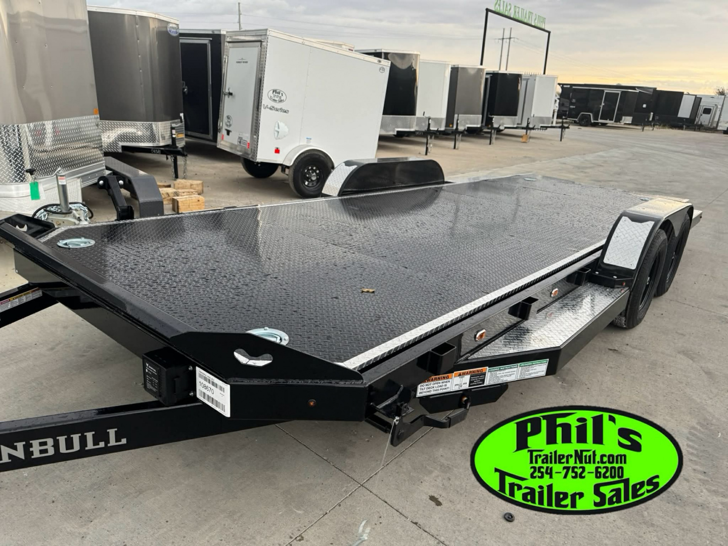 New Iron Bull 83X20 TILT TRAILER OPEN CAR HAULER STEEL DECK Equipment Trailer TILT TRAILER 5200LB AXLES
